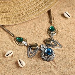 SOHI Gold-Plated Statement Necklace-50