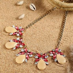SOHI Gold-Plated Stone Studded Necklace-image-92