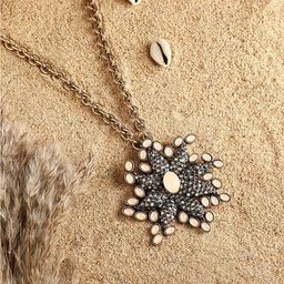 SOHI Gold-Plated Stone Studded Necklace-image-58