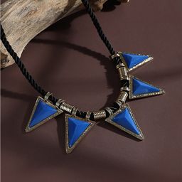 SOHI Gold-Plated Stone-Studded Necklace-image-53