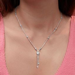 MINUTIAE Silver-Plated Stones-Studded Necklace-14