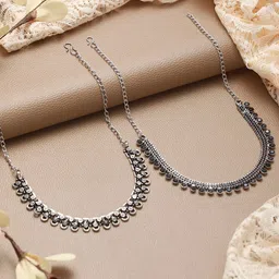 Jazz and Sizzle Set Of 2 Silver-Plated Necklace-32