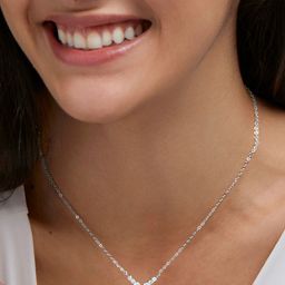 MINUTIAE Rhodium-Plated Stone Studded Necklace-47