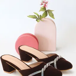 ICONICS Pointed Toe Embellished Mules-17