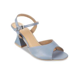 Mochi Peep Toes Ankle Loop Block Heels With Buckles-1