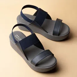 Ozuri Open Toe Flatform Heels-11