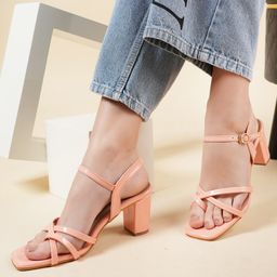 ZENVO Party Open Toe Block Heels-13