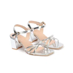 CORSICA Printed Party Block Sandals with Buckles image 5