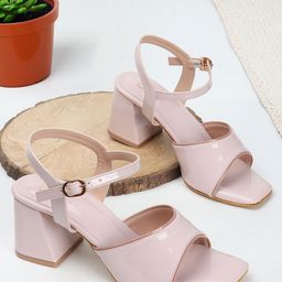 Carlton London Party Block Sandals with Buckles-53