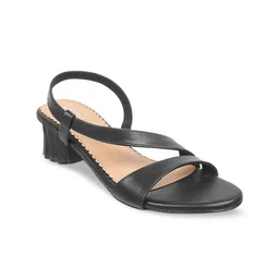 Metro Open Toe Block Heels With Backstrap-16