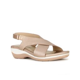 Hush Puppies Cross Strap Open Toe Wedges With Buckles-11