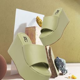 TWIN TOES Open Toe Flatform Heels-0