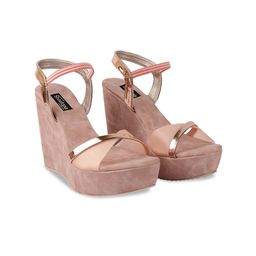 Shoetopia Girls Open Toe Wedge Heels with Ankle Loop image 4