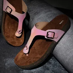 Lavie Buckle Detail Open Toe Flats-20