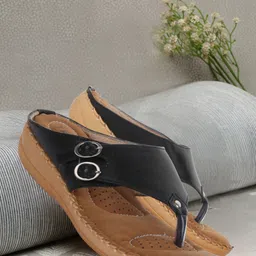TRASE Women Open Toe Flats with Buckles Details-25