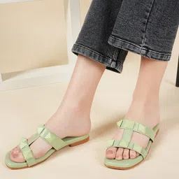 Lavie Embellished Open Toe Flats-40