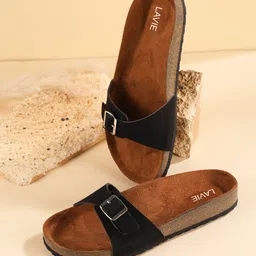 Lavie Women  Buckles Detail Open Toe Flats-10