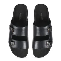 Hidesign PUERTO RICO Leather Open Toe Flats With Buckles-53