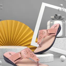 Bella Toes Women Rose Pink T-Strap Flats-87