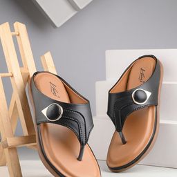 knoos Buckles Open Toe T-Strap Flats-50