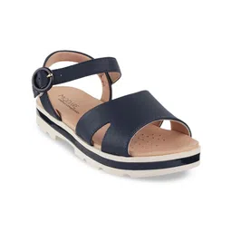 MODARE Women Textured Open Toe Flats With Buckles-picture-6