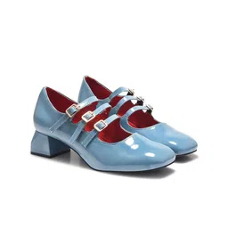 JM Looks Party Block Mules with Buckles image 5