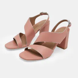Vero Moda Open Toe Block Heels With Buckles image 5
