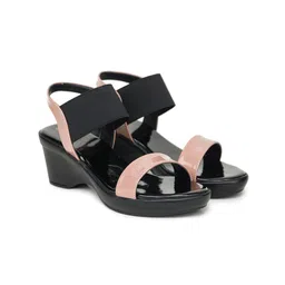 Shezone Peach-Coloured Block Heels image 3