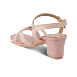 Tresmode Milano Textured Cross Strap Block Heels image 3