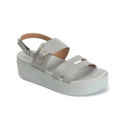 ELLE Open Toe Flatform Heels With Buckles image 3