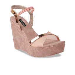 Shoetopia Girls Open Toe Wedge Heels with Ankle Loop image 5