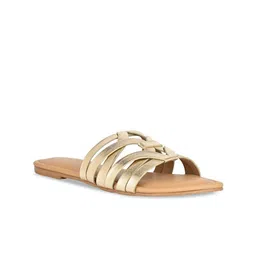 CAI Textured Open Toe Flats image 2