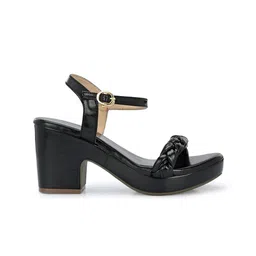 CLOG LONDON Braided Open Toe Platform Heels With Buckles image 5