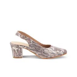 Tresmode Snump Printed Block Heel Pumps image 3