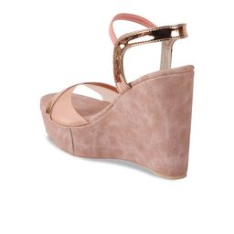 Shoetopia Girls Open Toe Wedge Heels with Ankle Loop image 2
