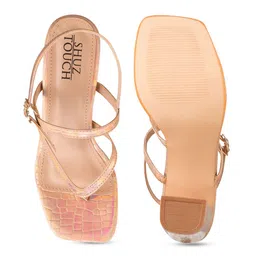 SHUZ TOUCH Party Block Sandals with Buckles image 5