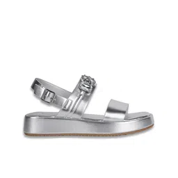 Nine West Embellished Open Toe Flatform Heels image 2