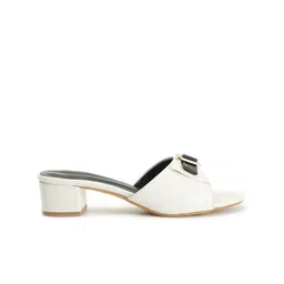 ICONICS Open Toe Block Heels With Embellished Bows image 2