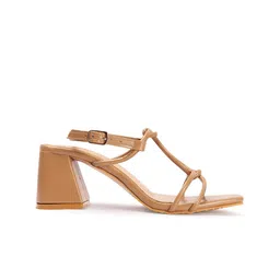 Sole Saga Strappy Open Toe Backstrap Block Heels image 3