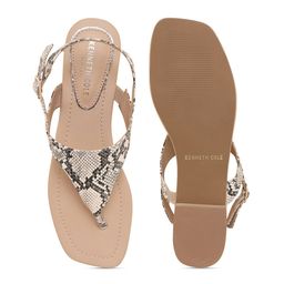 Kenneth Cole Printed T-Strap Flats with Buckles image 4