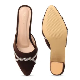 ICONICS Pointed Toe Embellished Mules image 2