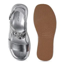 Nine West Embellished Open Toe Flatform Heels image 3