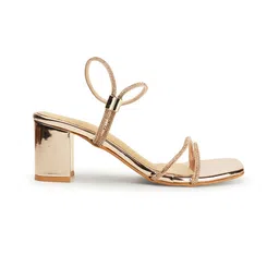 ICONICS Embellished Open Toe Block Heels image 4