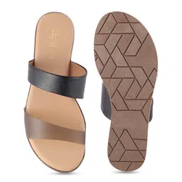 Tresmode Textured Open Toe Flats image 5