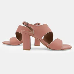 Vero Moda Open Toe Block Heels With Buckles image 4