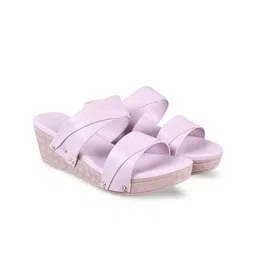 JM Looks Two Strap Open Toe Wedges image 5