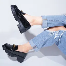 JM Looks Closed Back Platform Pumps-52