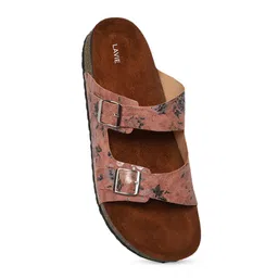 Lavie Printed Open Toe Flats with Buckles image 3