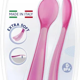 Soft Silicon Spoon Bi-Pack Girl 6M+- SILICONE-image-39