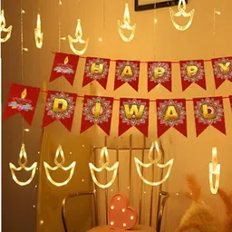 ENORMITY Yellow Moon Shape String Lights image 1